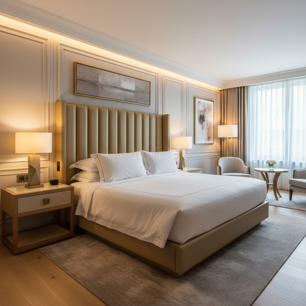 Berryville Beige Upholstered Headboard | Architectural Fabrics