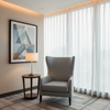 Fine Pebble Texture Cool Gray Upholstered Chair | Architectural Fabrics