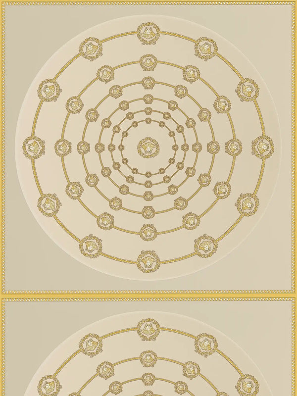 I Love Baroque Gold Cream Large Wallcovering | Versace