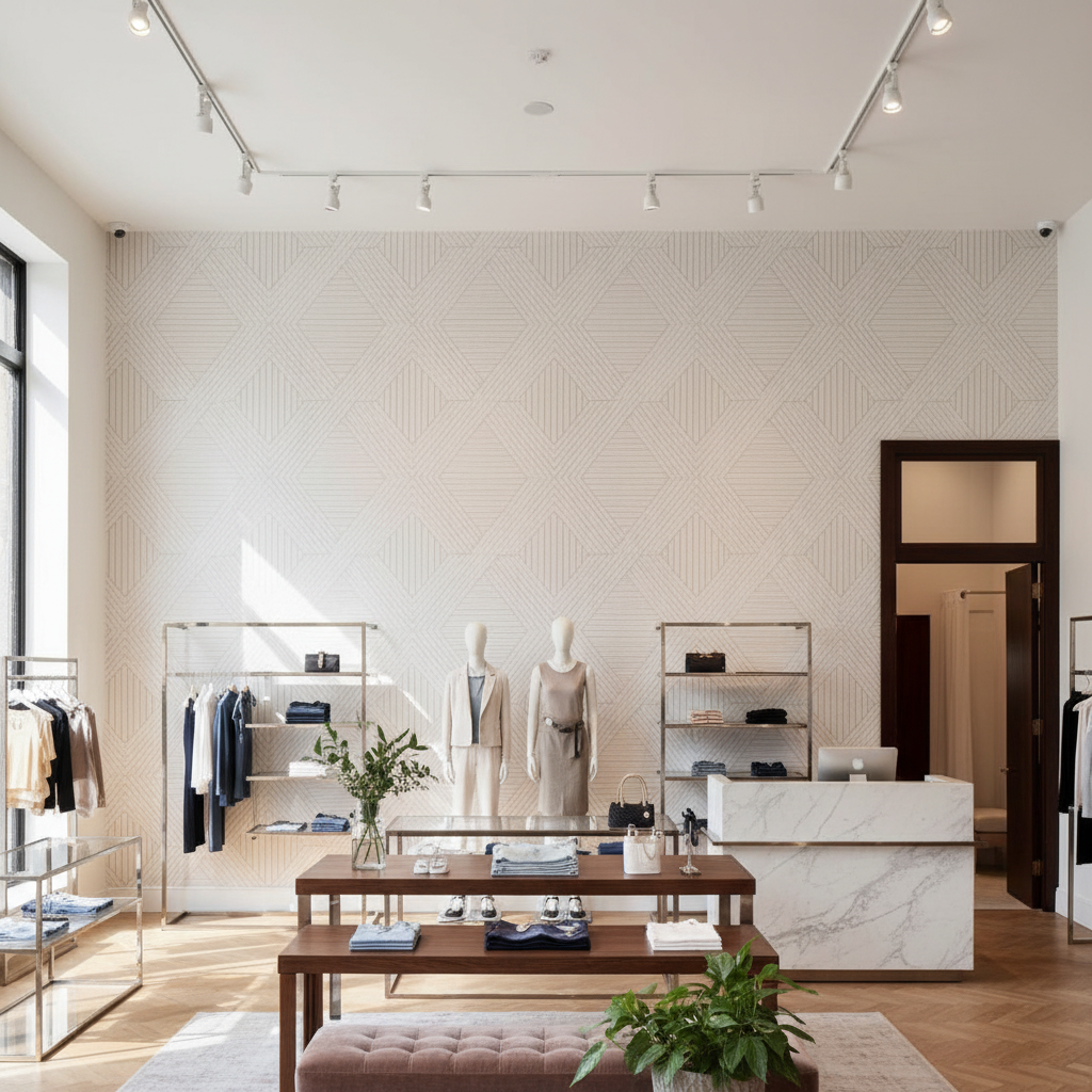 Maidstone Type II Vinyl | Hollywood Wallcoverings - Retail Showroom commercial room setting