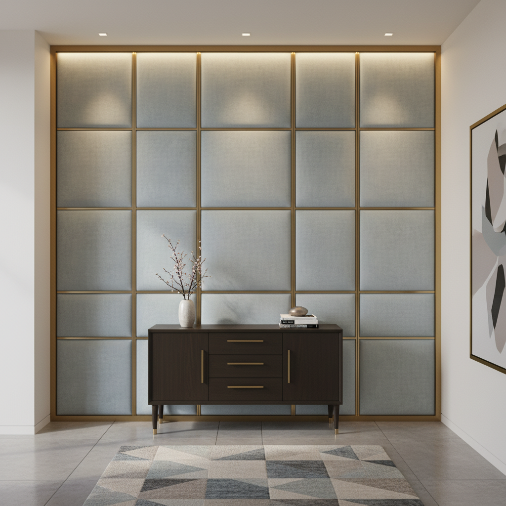 Kralendijk - Azure Upholstered Wall Panel | Architectural Fabrics