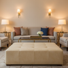 Luxury Cay - Marble Upholstered Ottoman | Architectural Fabrics