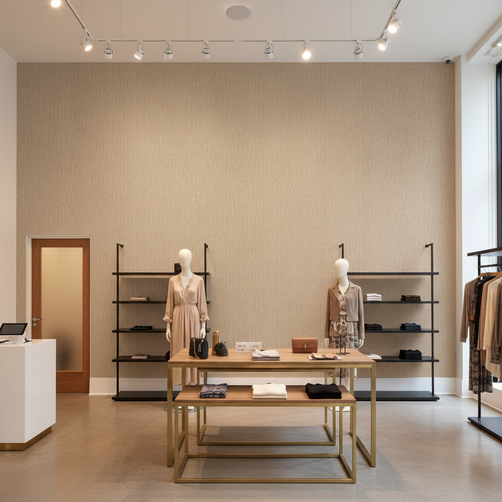 Barnard Type II Vinyl | Hollywood Wallcoverings - Retail Showroom commercial room setting