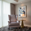 Crushed Velvet Texture Dusty Lavender Upholstered Chair | Architectural Fabrics