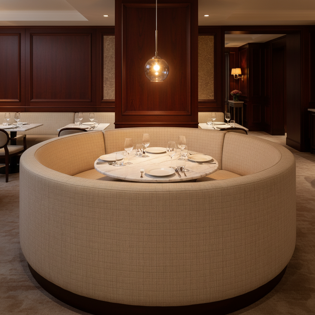 Adagio - Adagio Blackout Fabric Upholstered Banquette | Architectural Fabrics