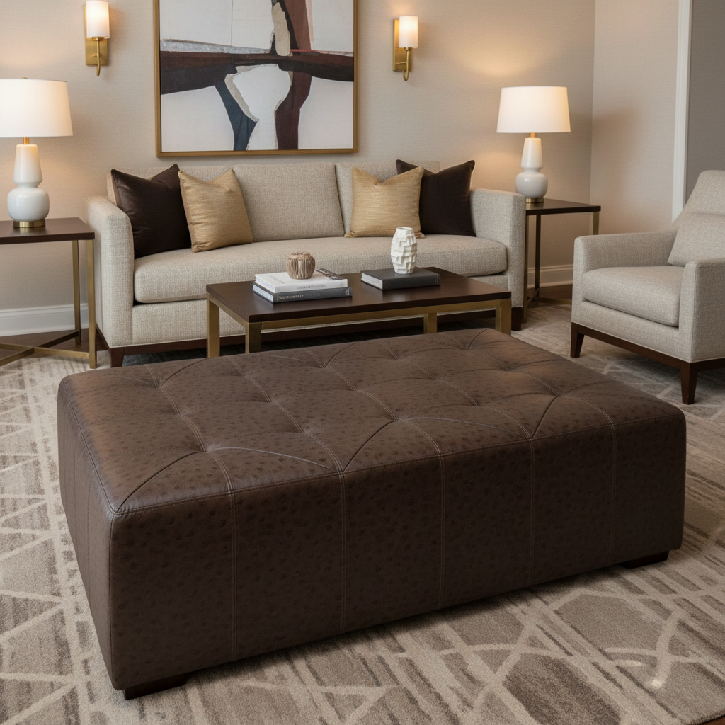 Big Bird - Big Bird Performance Vinyl Upholstered Ottoman | Architectural Fabrics