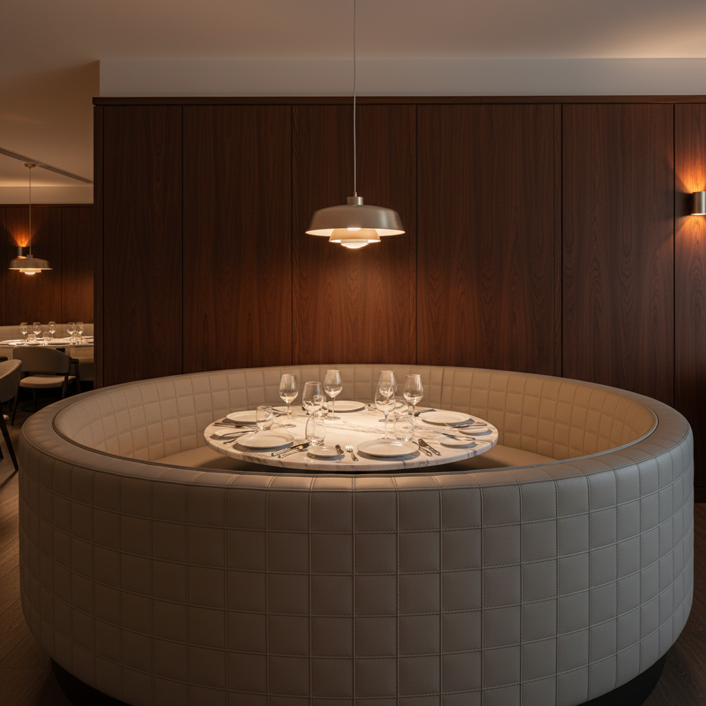 Puerto Plata - Limestone Upholstered Banquette | Architectural Fabrics