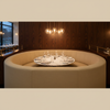 Triangle Reef - Cream Upholstered Banquette | Architectural Fabrics