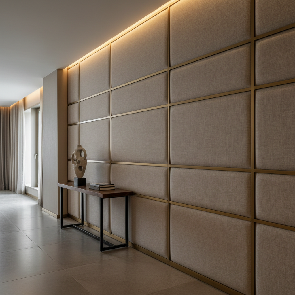 Atlantic Cay - Stone Linen Graffiti-Free PU Upholstered Wall Panel | Architectural Fabrics