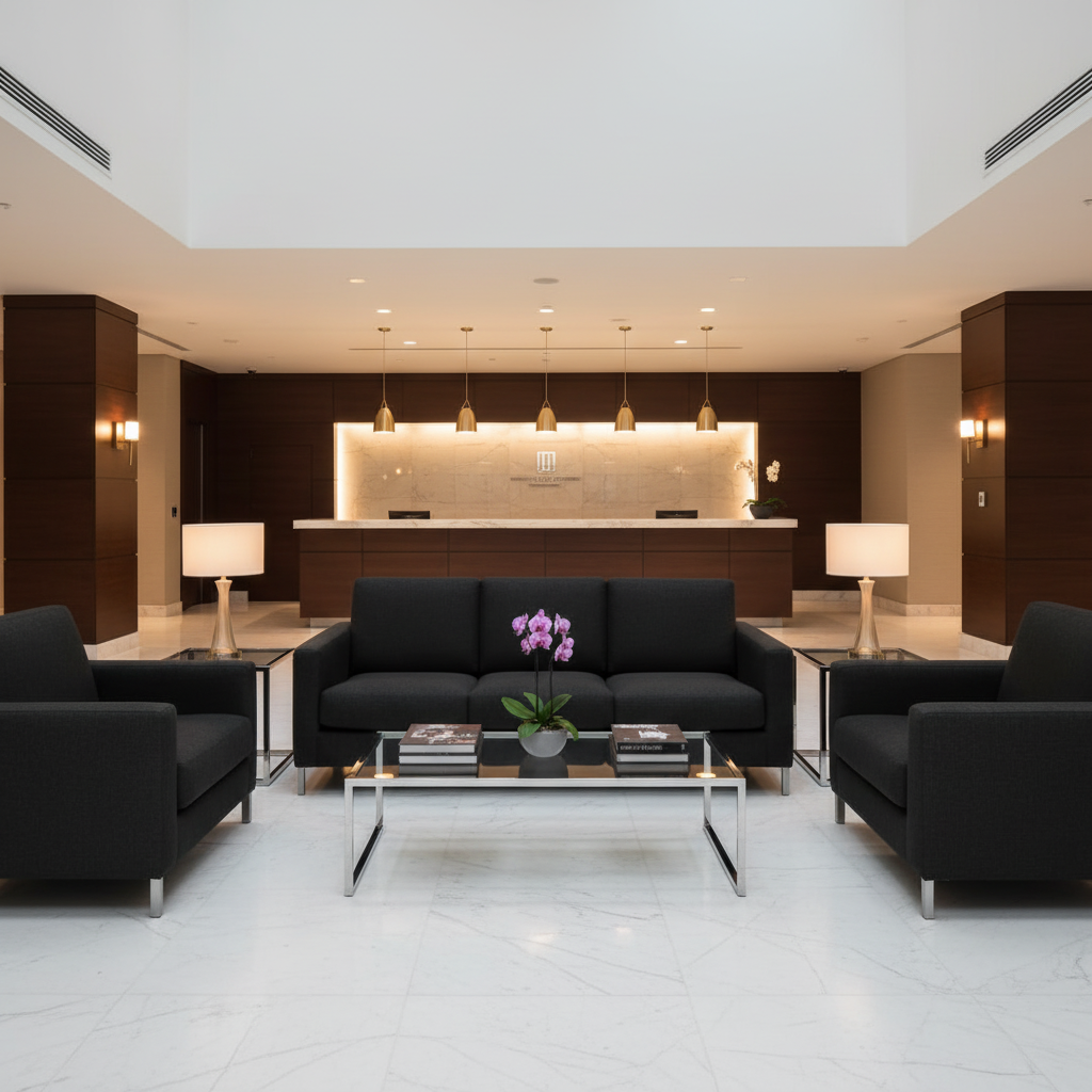 Subtle Velvet Texture Deep Night Upholstered Sofa | Architectural Fabrics