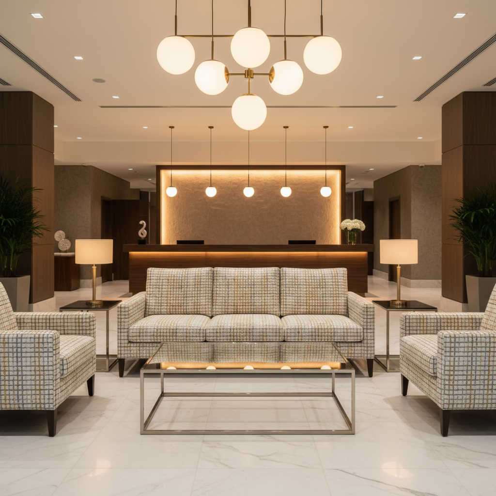 Stingray City - Parchment Upholstered Sofa | Architectural Fabrics