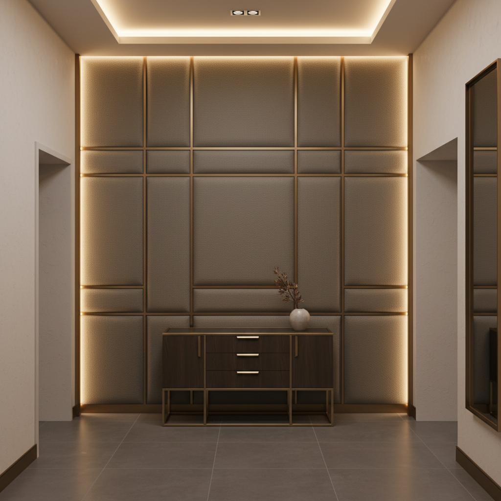 Algiers - Ironwood Performance Vinyl Upholstered Wall Panel | Architectural Fabrics