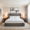 Fine Woven Texture Deep Graphite Upholstered Headboard | Architectural Fabrics