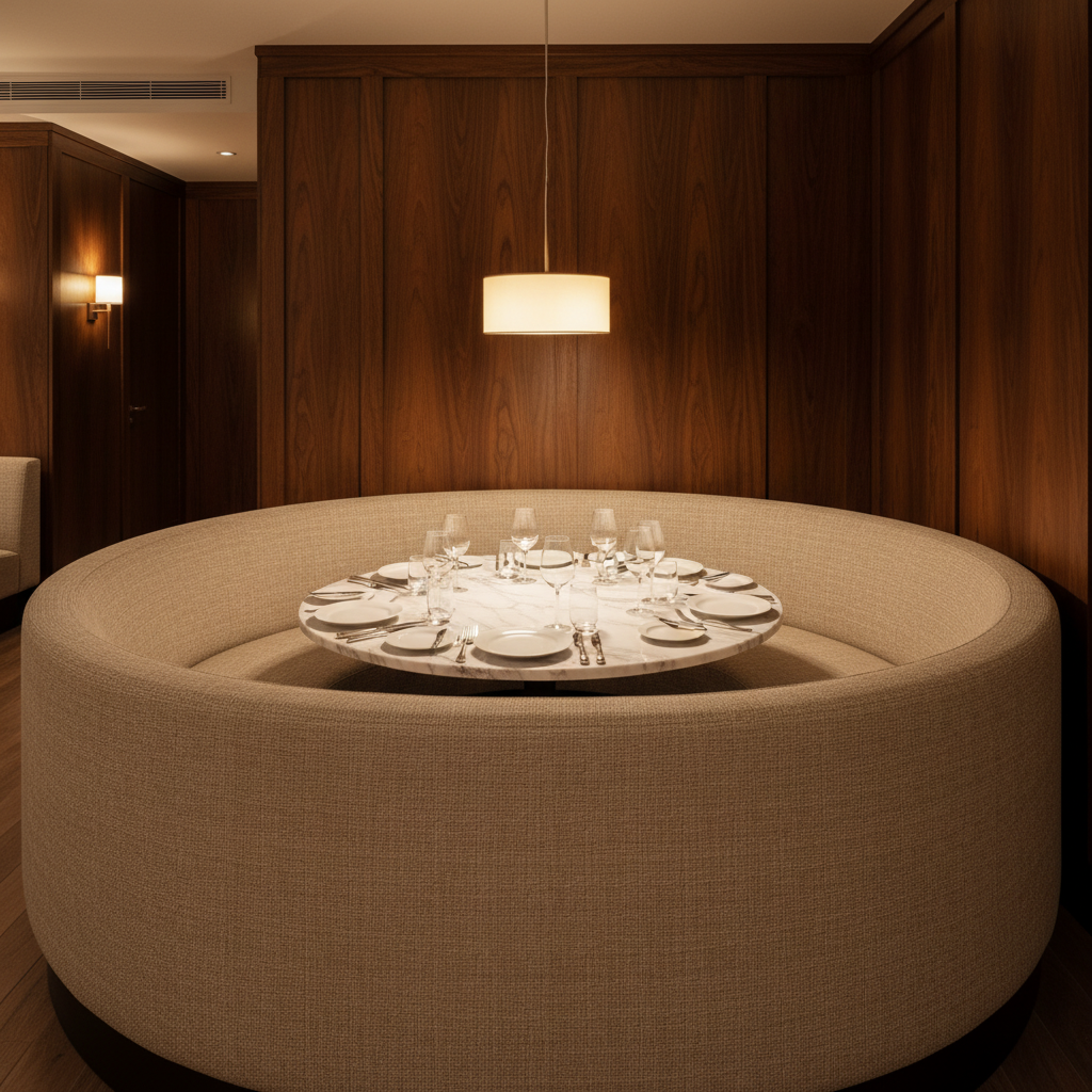 Rattan Bay - Feather Upholstered Banquette | Architectural Fabrics