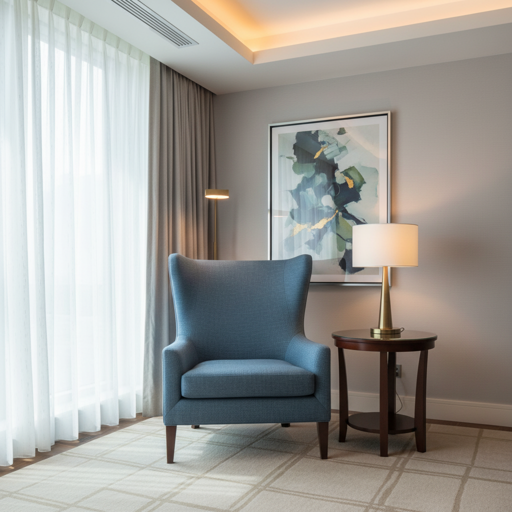 Marigot - Cobalt Upholstered Chair | Architectural Fabrics