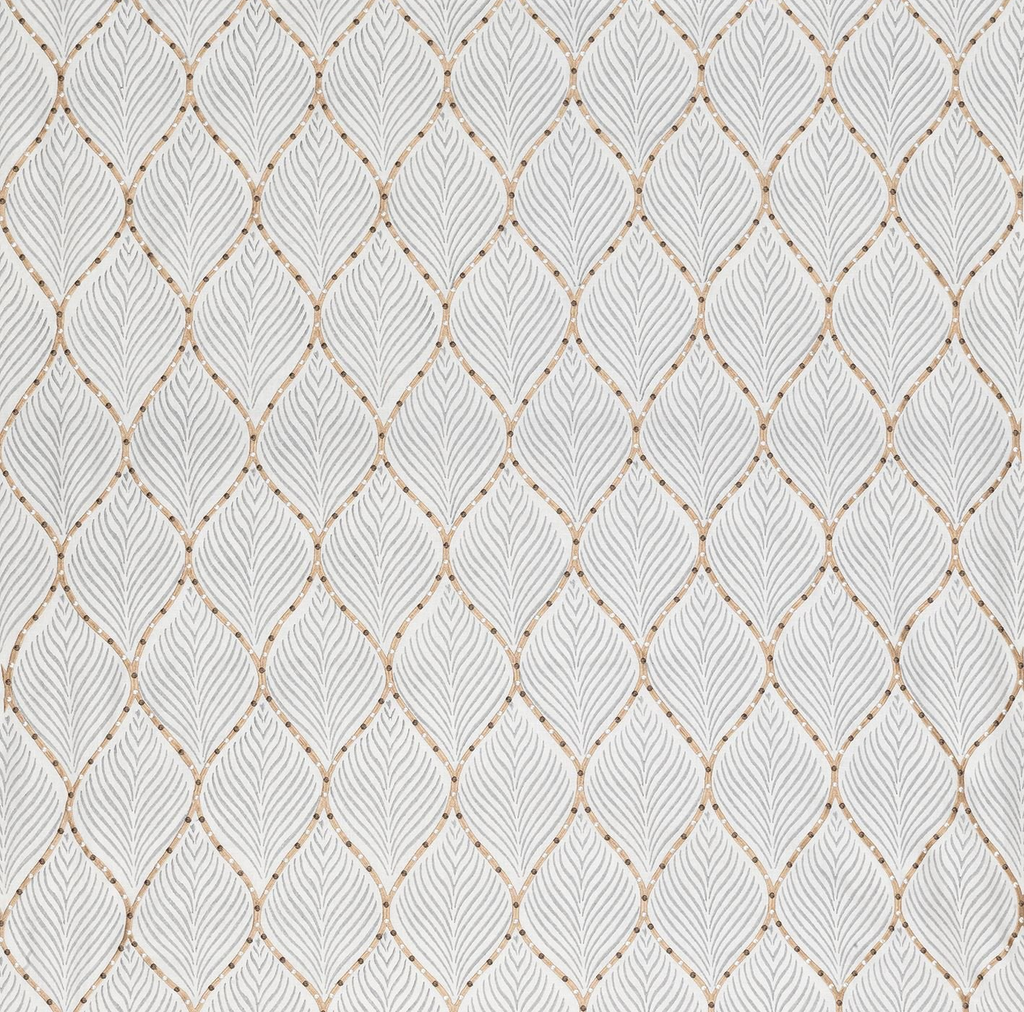 DWCY-900268 Nina Campbell Fabric Soft White designer-wallcoverings-los-angeles