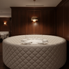 Tyrell Bay - Snow Upholstered Banquette | Architectural Fabrics