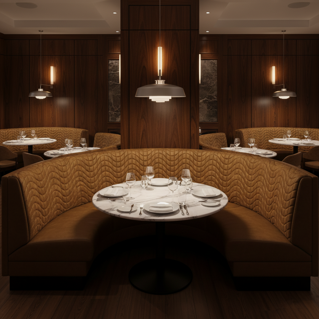 Waterfall Bay - Elk Upholstered Banquette | Architectural Fabrics