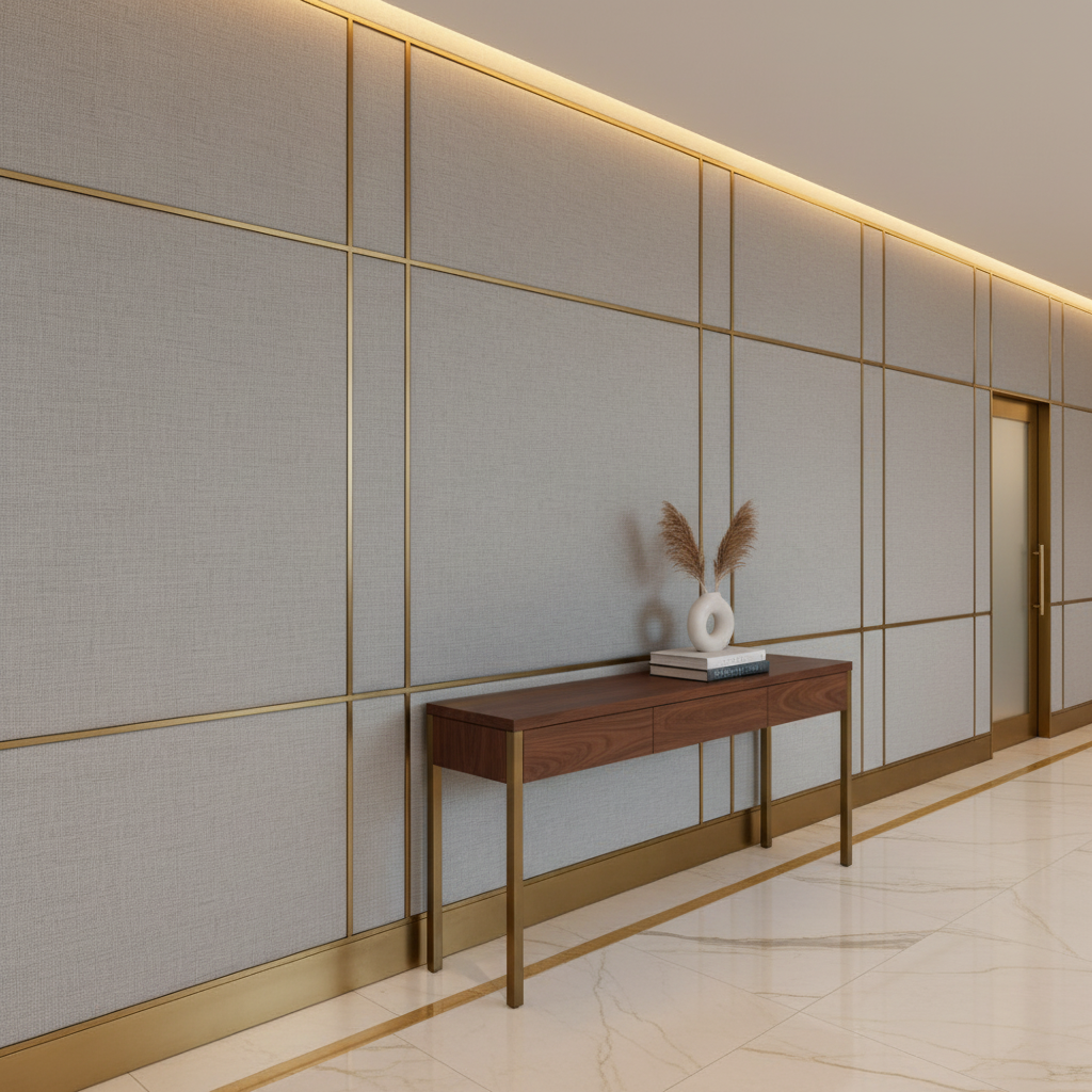 Marigot - Dove Upholstered Wall Panel | Architectural Fabrics
