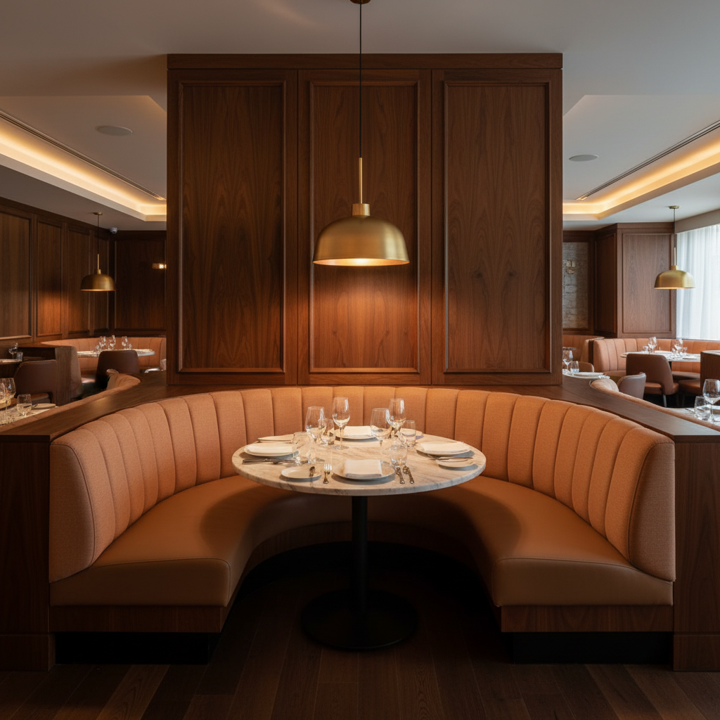 Pinnacle Rock - Sunset Upholstered Banquette | Architectural Fabrics