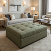 Rincon - Meadow Upholstered Ottoman | Architectural Fabrics