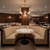 Smooth Subtle Texture Pale Sand Upholstered Banquette | Architectural Fabrics
