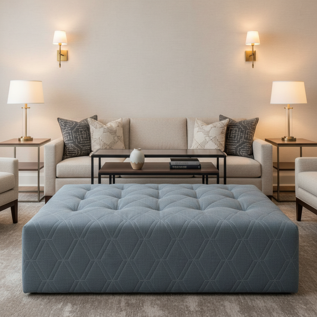 Stone Haven - Capri Upholstered Ottoman | Architectural Fabrics