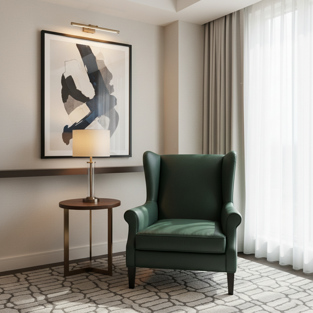 Smooth Leather Grain Deep Evergreen Upholstered Chair | Architectural Fabrics