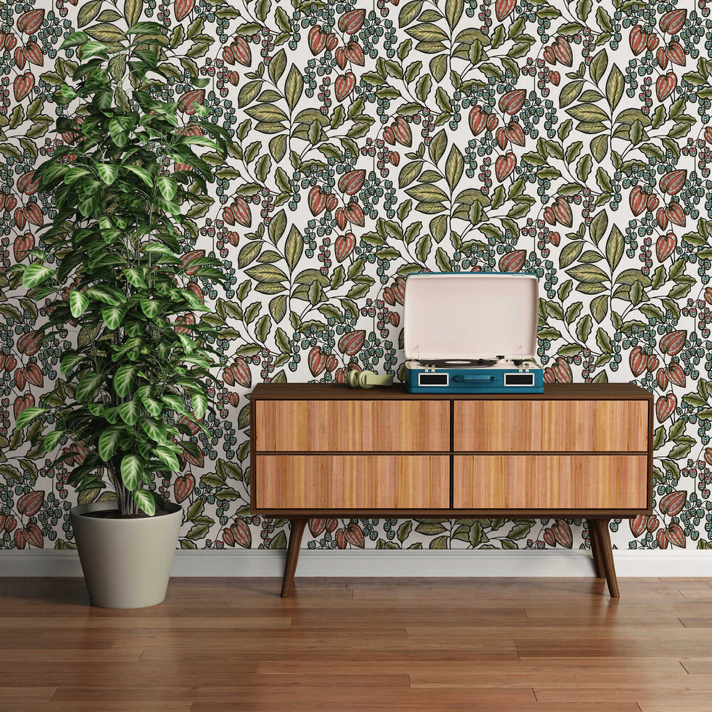 Floral Impression Green Wallcovering | AS Creation