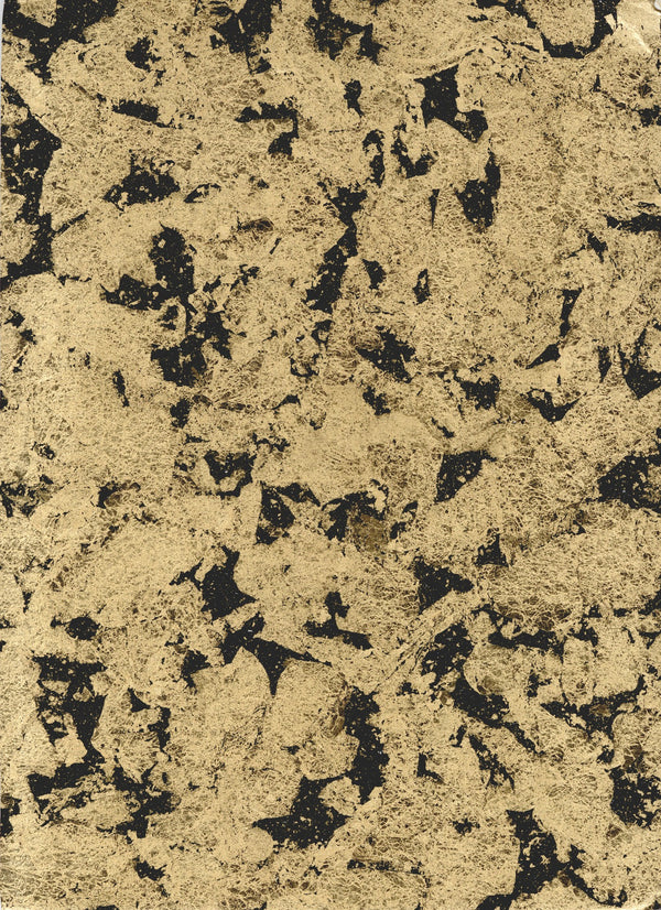 Captiva-Tan Metal Leaf Wallcovering | Phillipe Romano