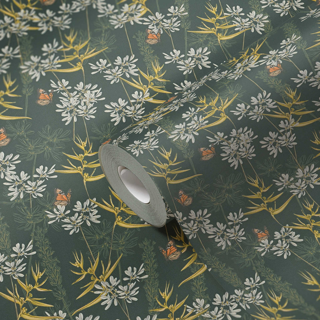 Drawn Into Nature Teal Wallcovering | AS Creation