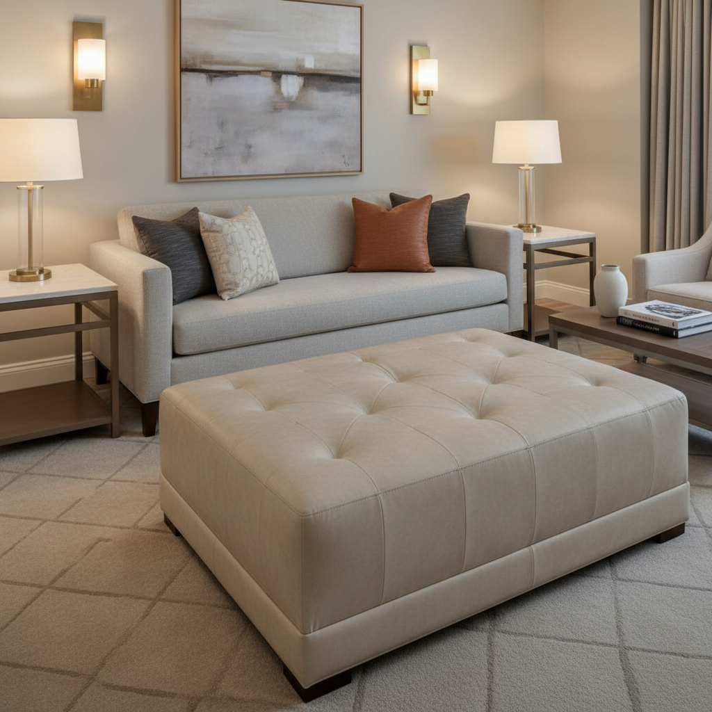 Port Royal - Nordic Upholstered Ottoman | Architectural Fabrics