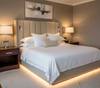 BALBOA - Sandstone Faux Leather Upholstered Headboard | Architectural Fabrics