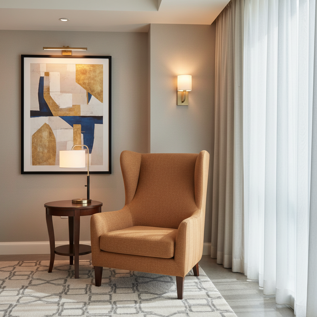 Fine Woven Texture Burnt Sienna Upholstered Chair | Architectural Fabrics