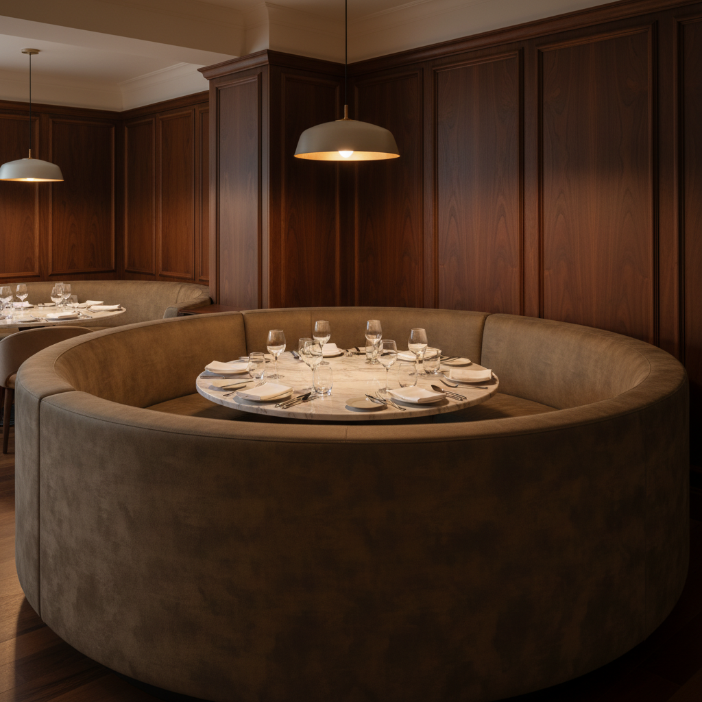 Maho Bay - Clay Upholstered Banquette | Architectural Fabrics
