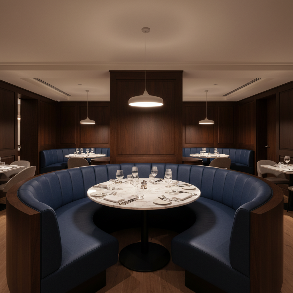Soper Hole - Nightfall Upholstered Banquette | Architectural Fabrics