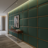 Smooth Solid Color Deep Forest Upholstered Wall Panel | Architectural Fabrics