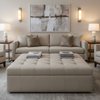 Treasure Beach - Marble Upholstered Ottoman | Architectural Fabrics