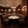 Smooth Subtle Grain Deep Chocolate Upholstered Banquette | Architectural Fabrics