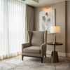 Fine Woven Texture Muted Taupe Upholstered Chair | Architectural Fabrics