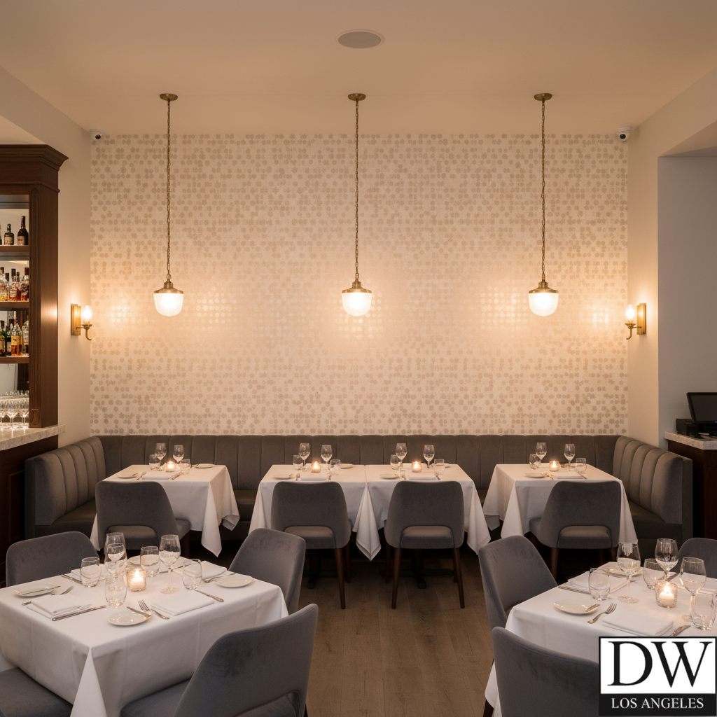 Nice Reima | Hollywood Wallcoverings - Restaurant Dining commercial room setting