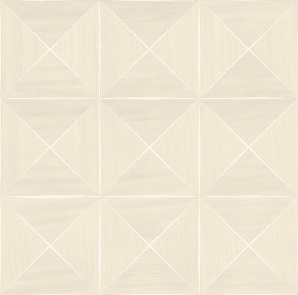 Cold Spring Harbor-Ivory Wood Veneer Wallcovering | Phillipe Romano