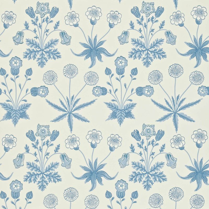 Daisy Wallpaper Ivory Blue | William Morris