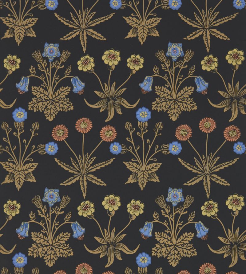 Daisy Wallpaper Moonlit  | William Morris