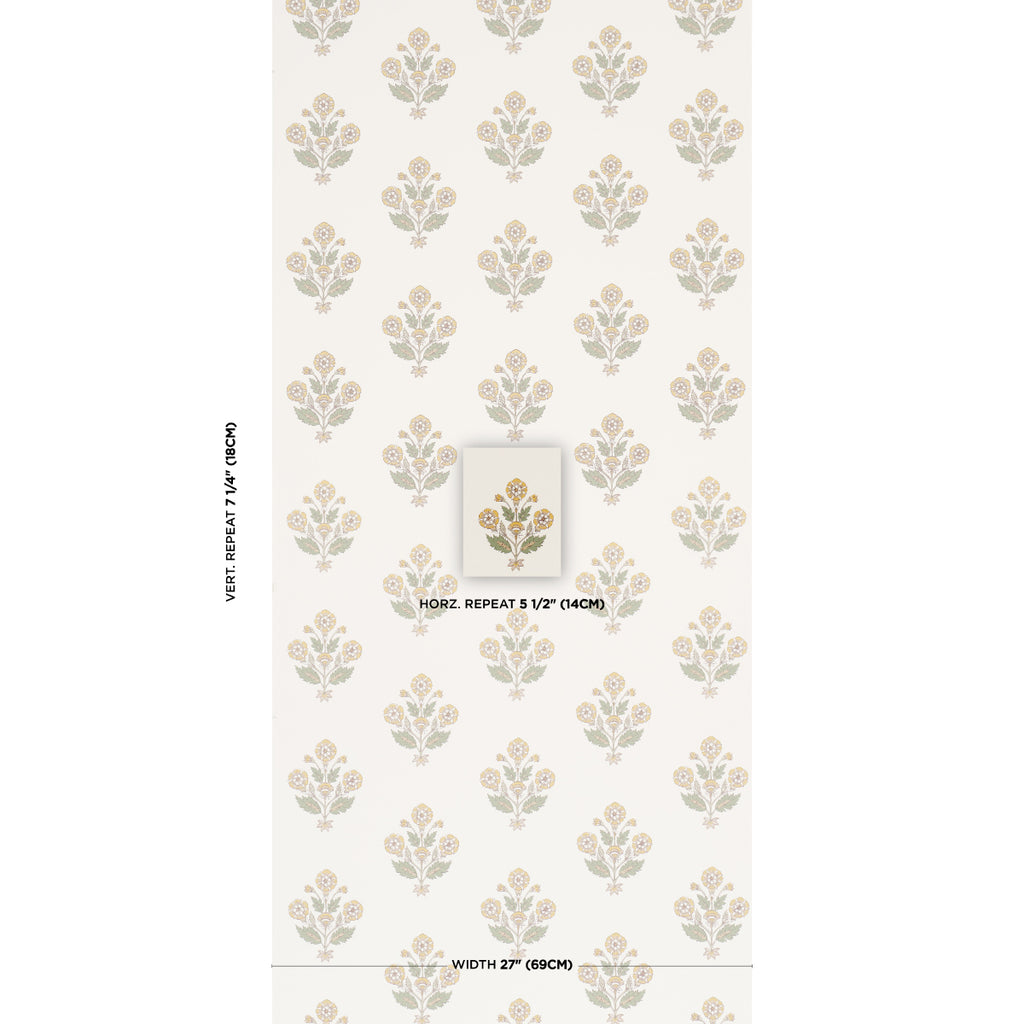 DALILA HAND-SCREEN PRINT YELLOW | Schumacher - Image 4
