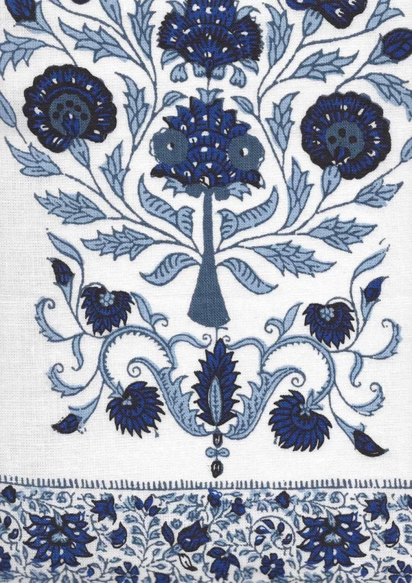 Dark Blue on Ivory Wallcoverings | Home Couture