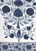 Dark Blue on Ivory