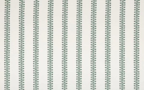 Dark Green on Ivory Taj Linen Wallcoverings | Home Couture