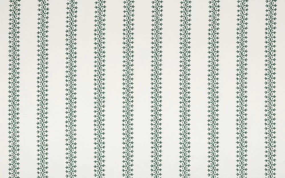 Dark Green on Ivory Taj Linen