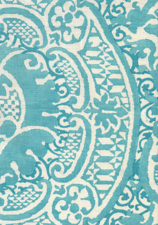 Veneto, Dark Turquoise Wallcoverings | Quadrille